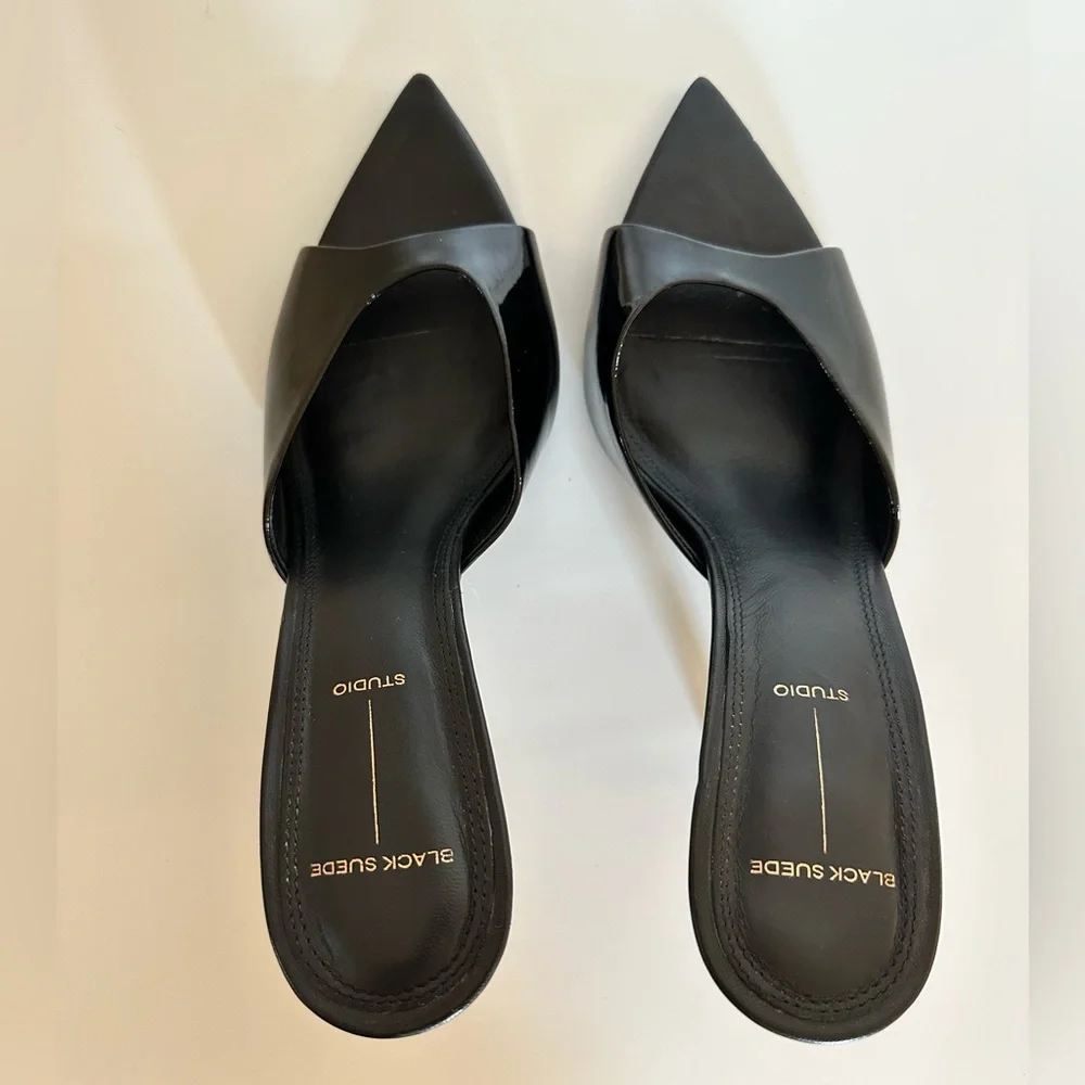 Black Suede Studio | Brea Mule Black Patent | 39.5 EU (Runs Small - see listing) - Picture 5 of 13